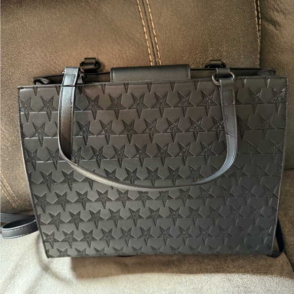 Black craft Baphomet Embossed Carryall Bag - Picture 2 of 4